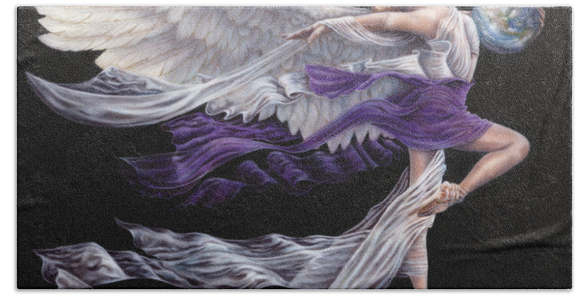 North Dakota Artist Bath Towel featuring the painting Rejoice II by Wayne Pruse