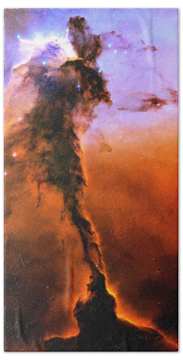 Outer Space Hand Towel featuring the photograph Release - Eagle Nebula 2 by Jennifer Rondinelli Reilly - Fine Art Photography