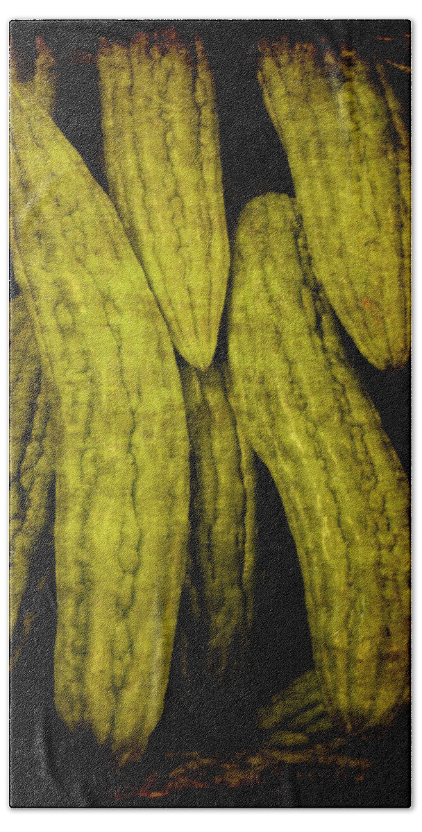Renaissance Bath Towel featuring the photograph Renaissance Chinese Cucumber by Jennifer Wright