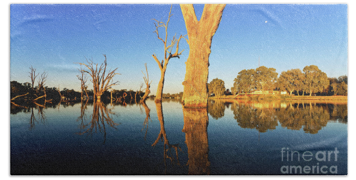 Murray River Renmark South Australia Landscape Australian Bath Towel featuring the photograph Renmark Murray River South Australia by Bill Robinson