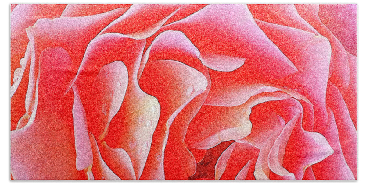 Pink Roses Bath Towel featuring the photograph Ripple Effect 2 by Toni Somes
