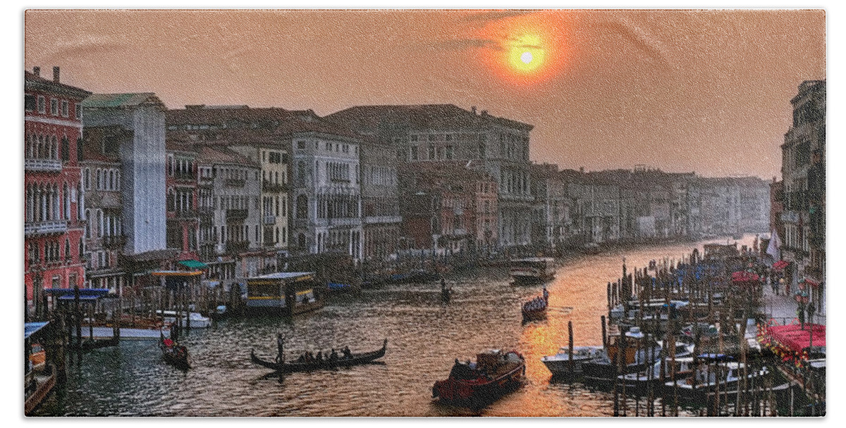 Venice Italy Hand Towel featuring the photograph Riva del Ferro. Venezia by Juan Carlos Ferro Duque