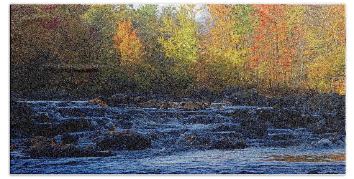 River Hand Towel featuring the photograph River by Jerry LoFaro