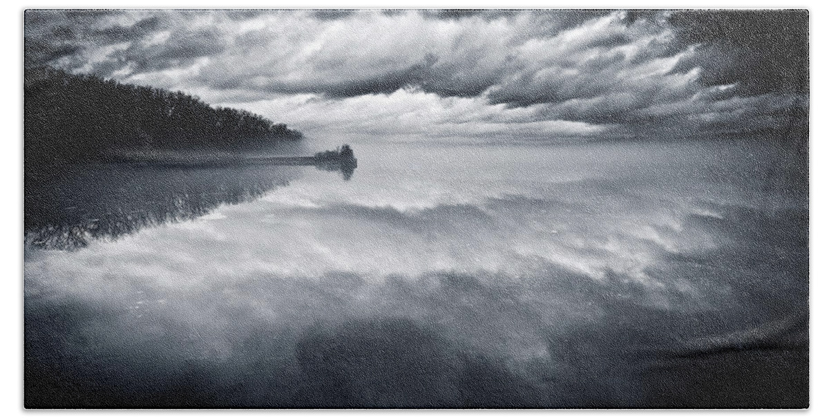 Cloudscape Bath Towel featuring the photograph River of Dreams by Neil Shapiro
