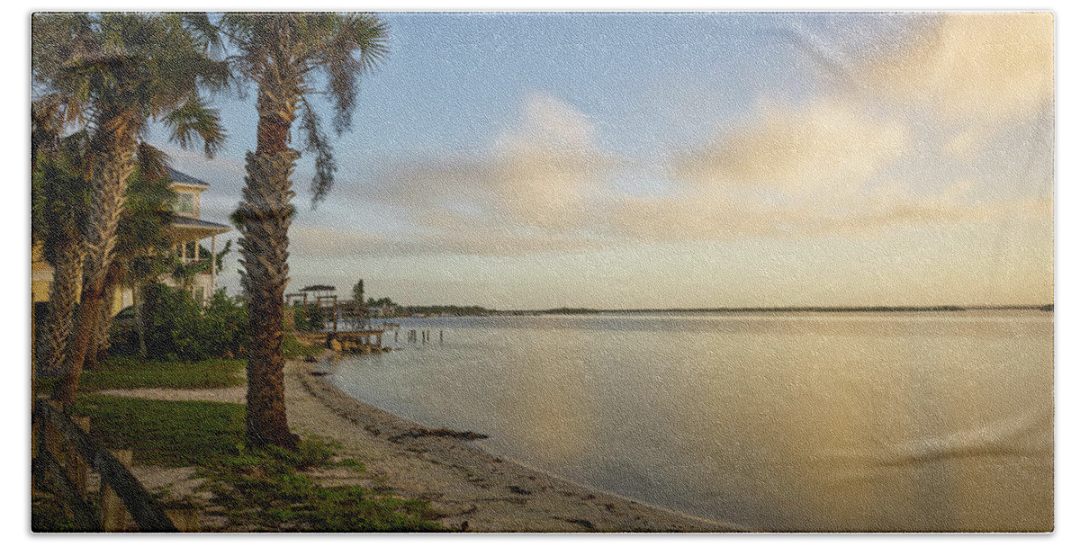 Florida Bath Towel featuring the photograph River Road Sunrise by Norman Peay