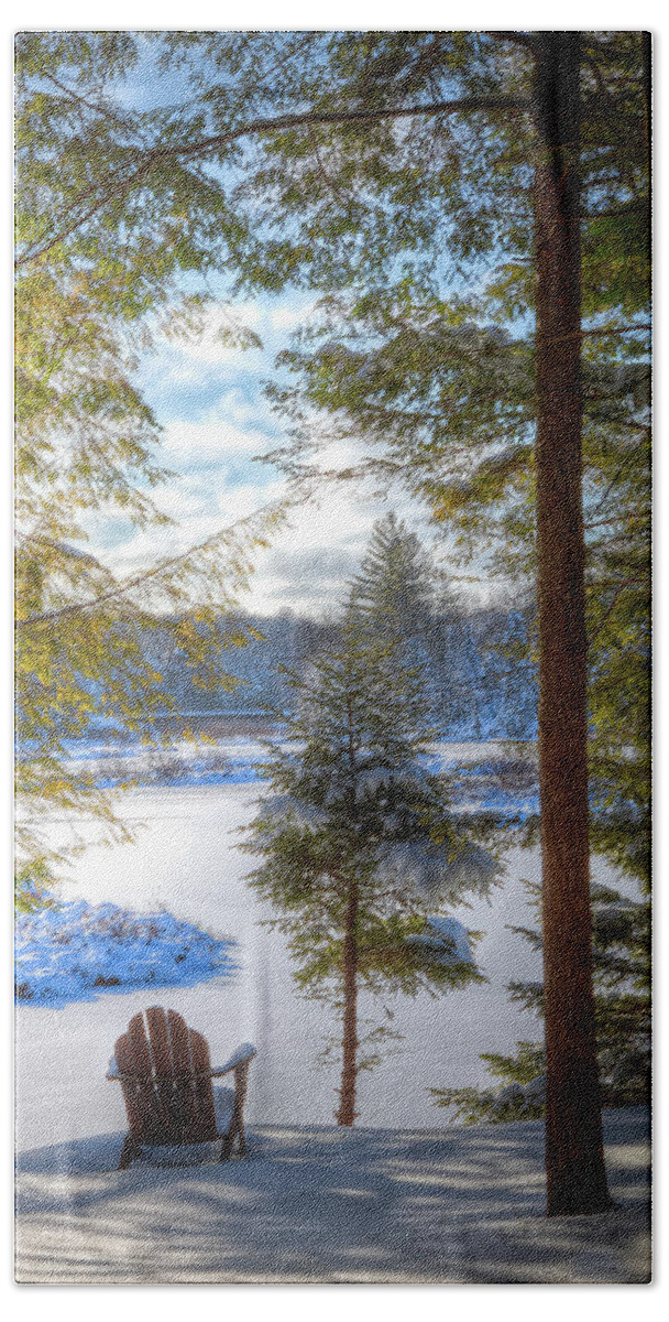 River View Hand Towel featuring the photograph River View by David Patterson
