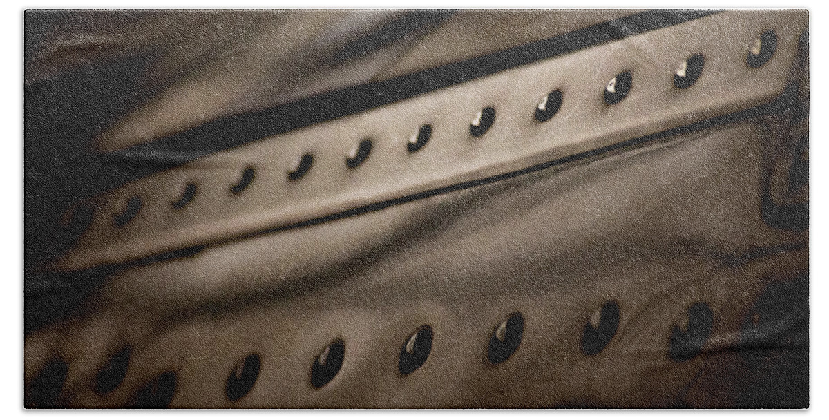 Metal Hand Towel featuring the photograph Rivets by Paul Job