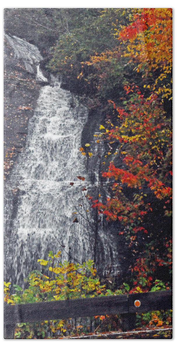 Fall Bath Towel featuring the photograph Roadside Waterfall by Kay Lovingood