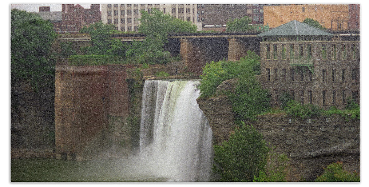 America Hand Towel featuring the photograph Rochester, New York - High Falls 2 by Frank Romeo
