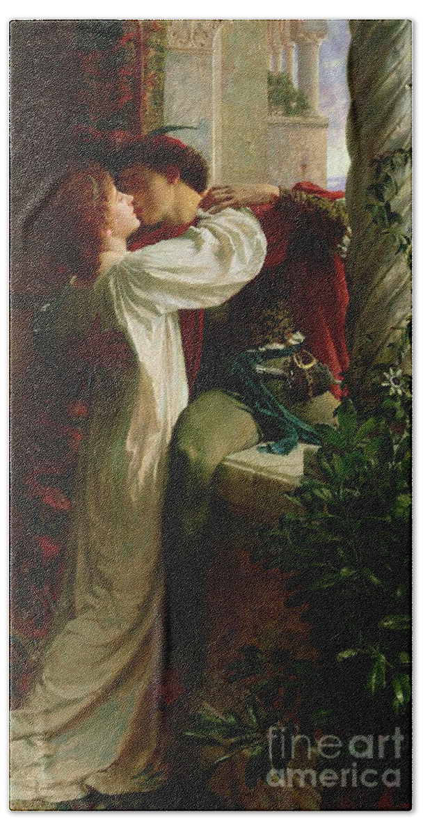 Romeo And Juliet Hand Towel featuring the painting Romeo and Juliet by Sir Frank Dicksee