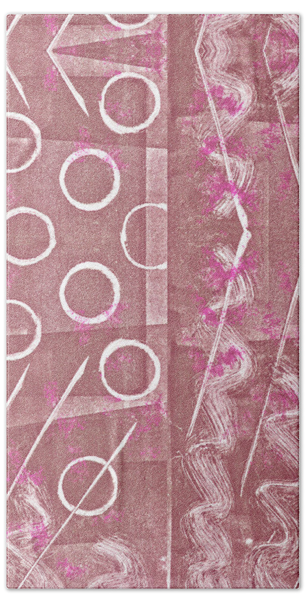 Rose Hand Towel featuring the digital art Rose White Abstract by Sheryl Karas