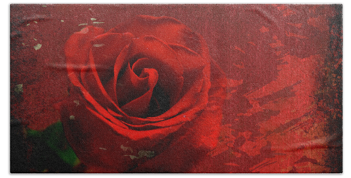 Rose Bath Towel featuring the photograph Roses are still red by Bonnie Willis