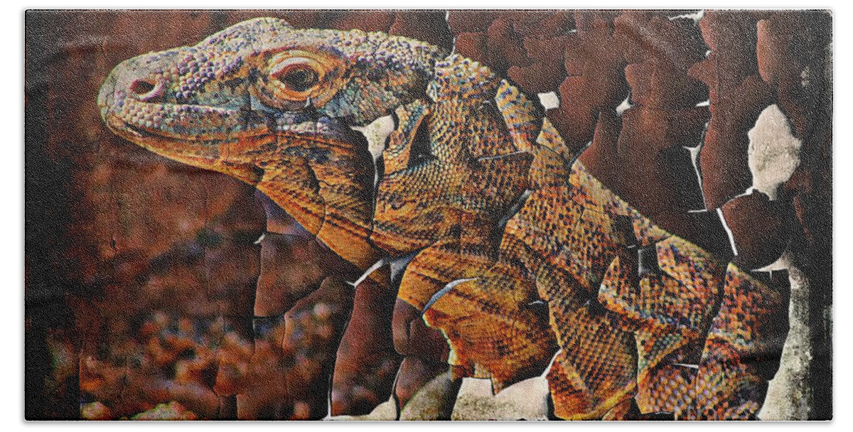 Komodo Bath Towel featuring the photograph Rough Stuff by Clare Bevan