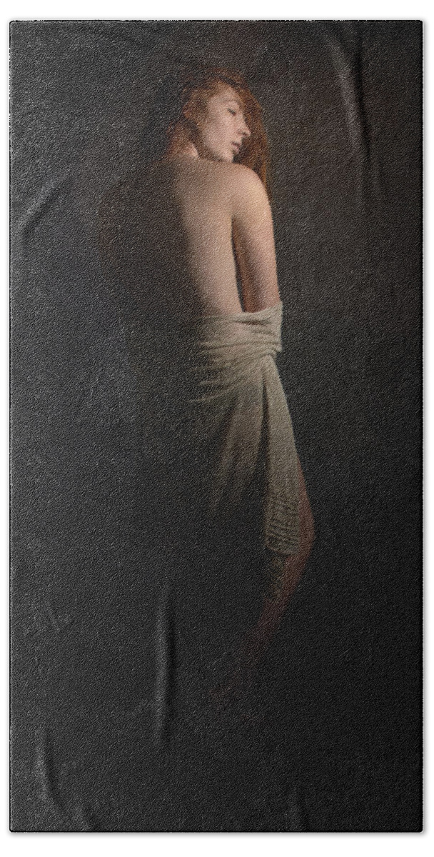 Implied Nude Hand Towel featuring the photograph Roxanne 2018 by Alexander Shamota