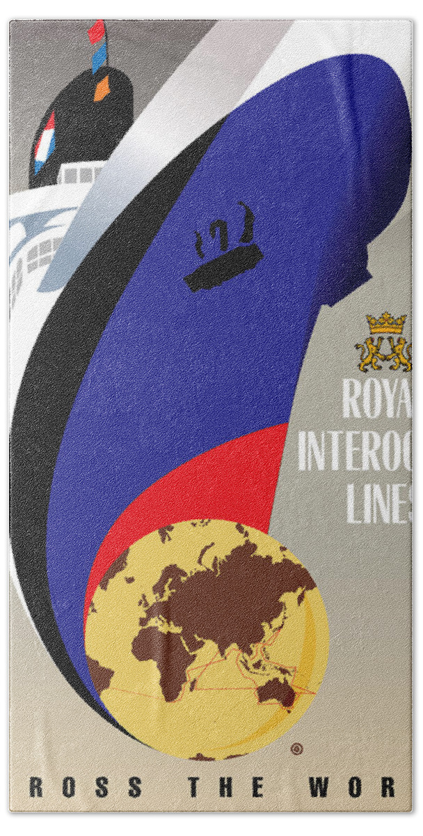 Ship Bath Towel featuring the digital art Royal Interocean by Gary Grayson