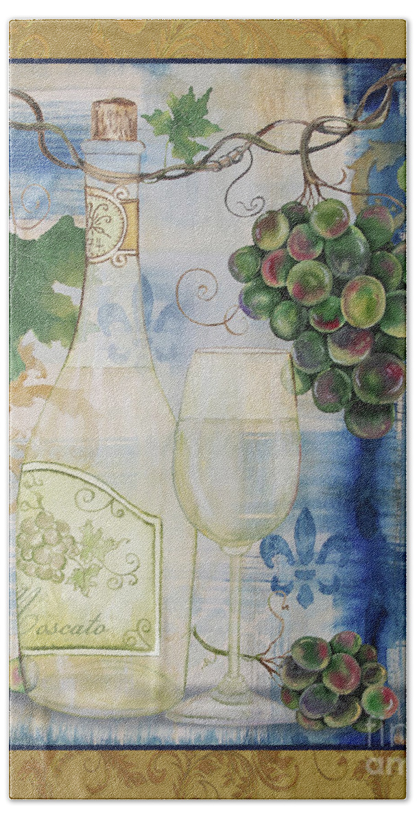 Wine Bath Towel featuring the painting Royal Wine-C by Jean Plout