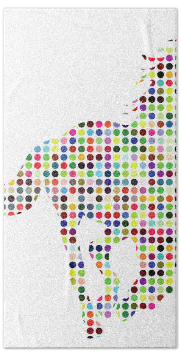 Dots Hand Towel featuring the digital art Running by Brian Kirchner
