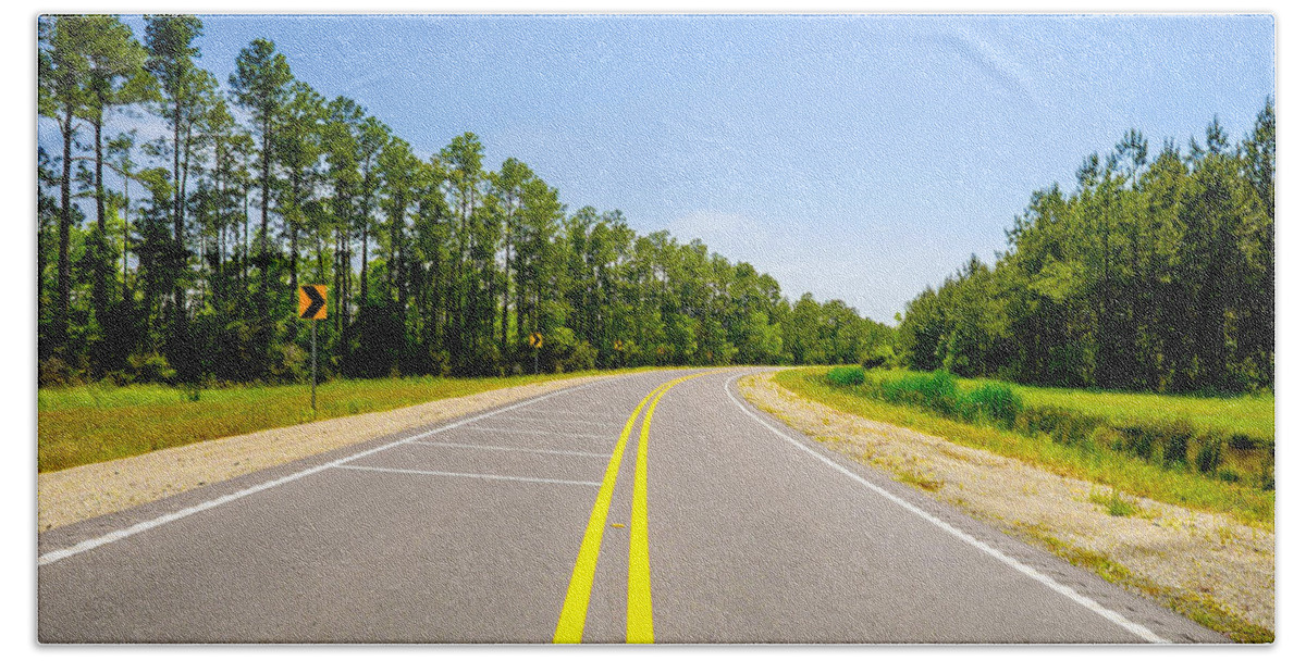 Alabama Hand Towel featuring the photograph Rural Highway by Raul Rodriguez