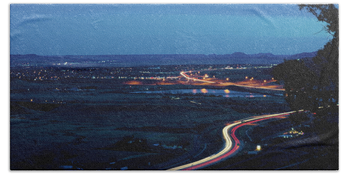 Night Hand Towel featuring the photograph Rush Hour by Ivan Franklin