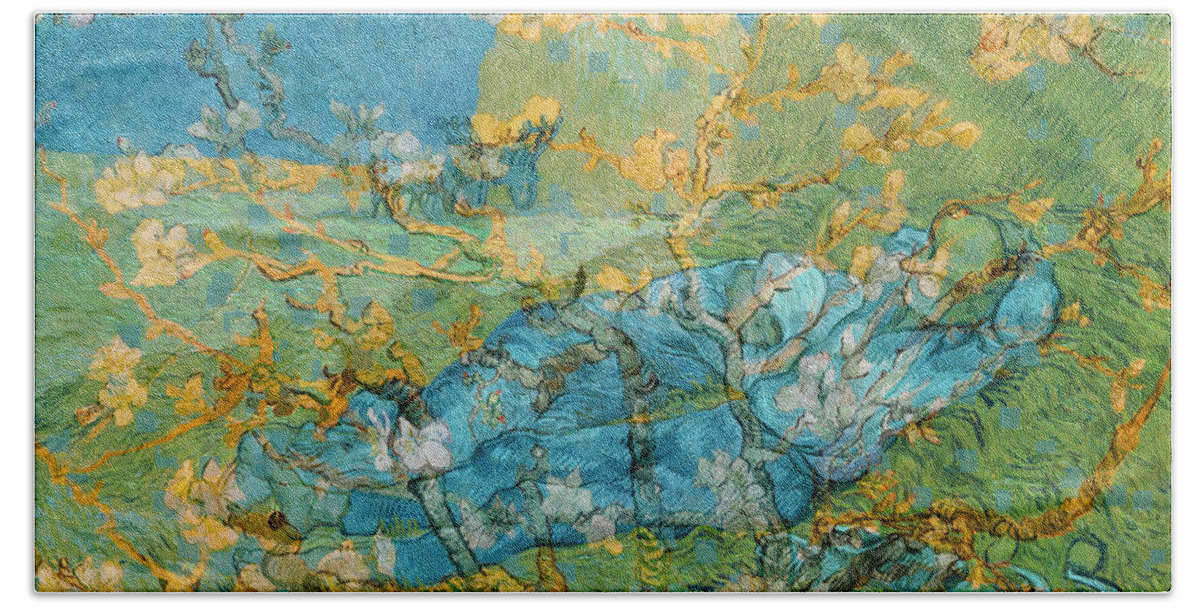 Post Modern Bath Towel featuring the digital art Rustic 6 van Gogh by David Bridburg