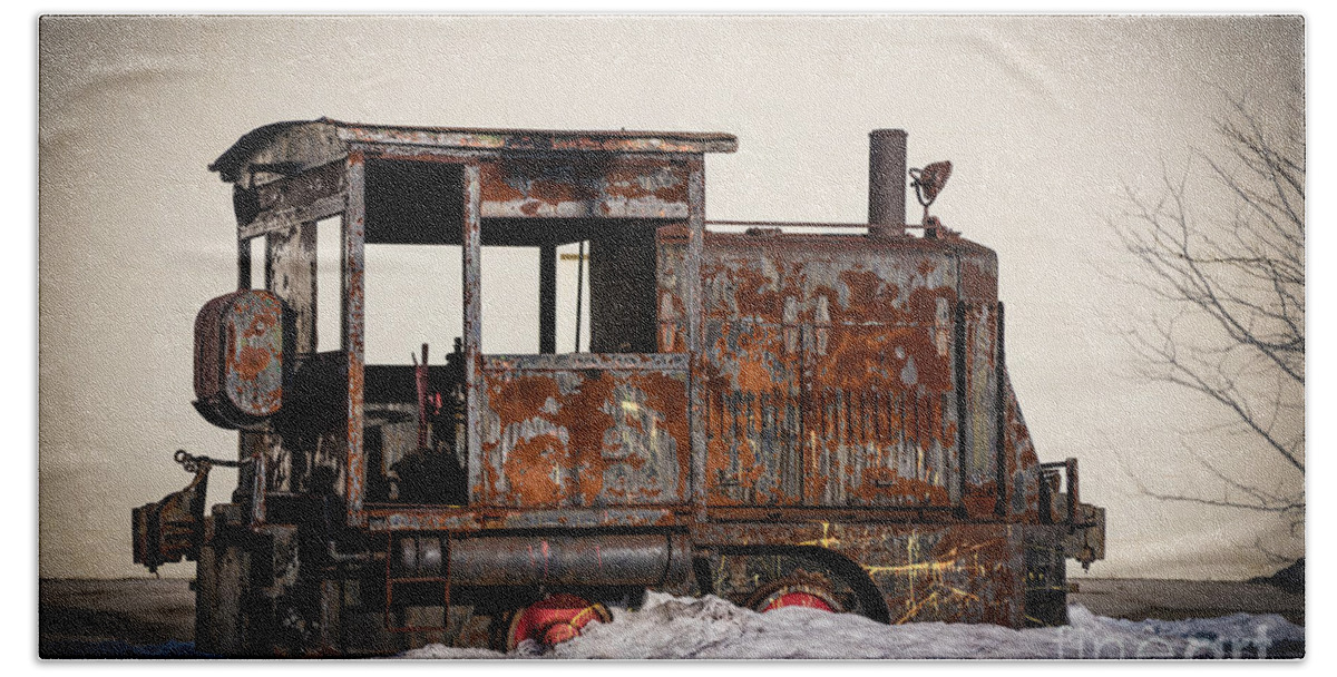 Rustic Hand Towel featuring the photograph Rustic Engine 3 by Judy Wolinsky