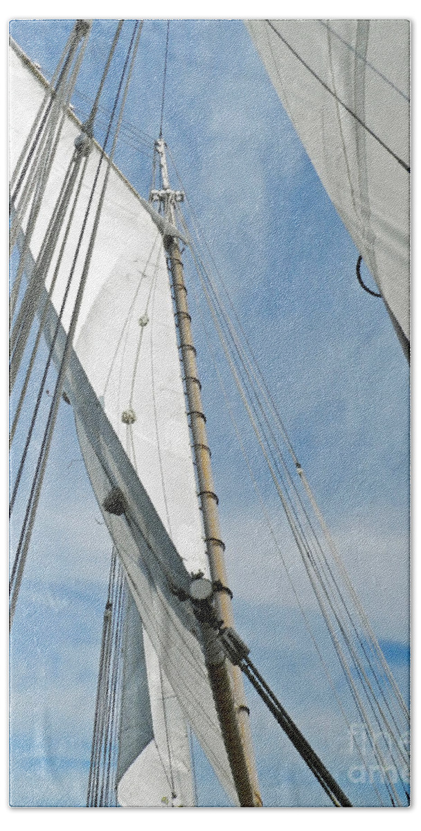 Sailboat Hand Towel featuring the photograph Sail Away by Deborah Ferree