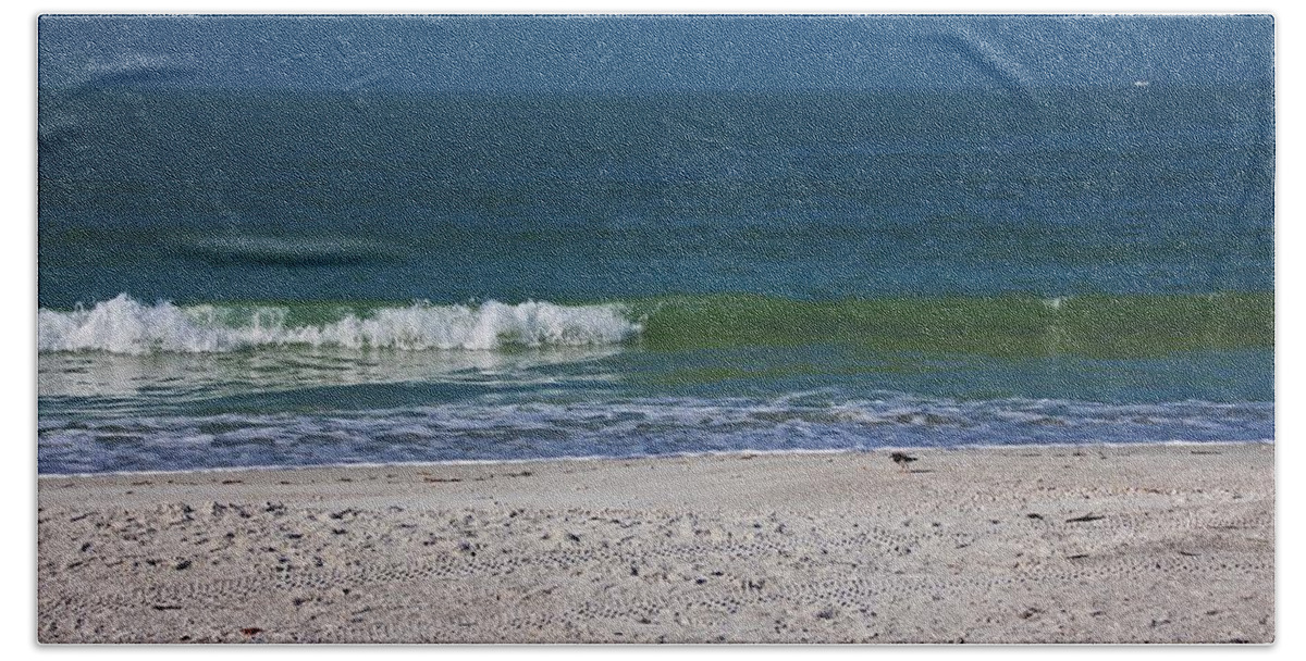 Wave Bath Towel featuring the photograph Salt Air Confessions by Michiale Schneider