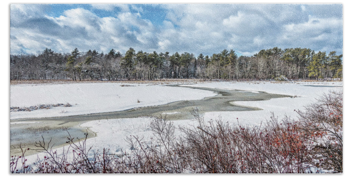 Maine Hand Towel featuring the photograph Salt Marsh Meander by Gary Shepard