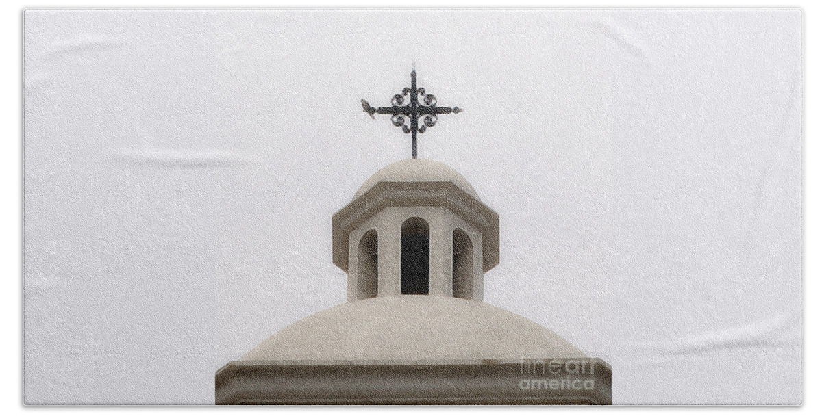 Church Hand Towel featuring the photograph San Agustin by Linda Shafer