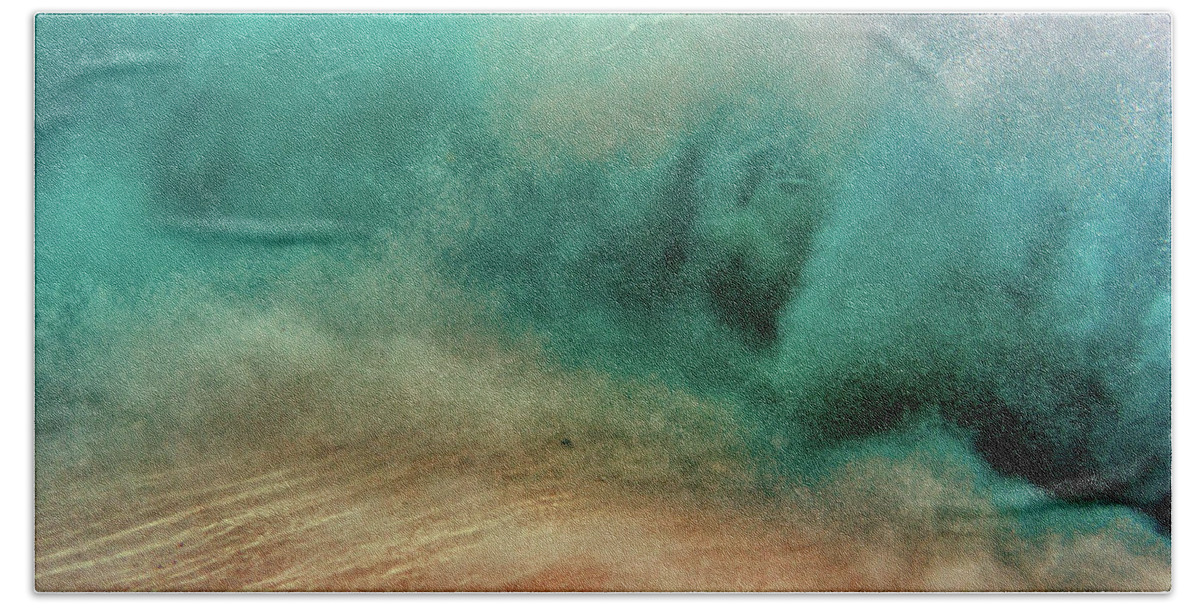 Sand Bath Towel featuring the photograph Sand and Wave by Christopher Johnson