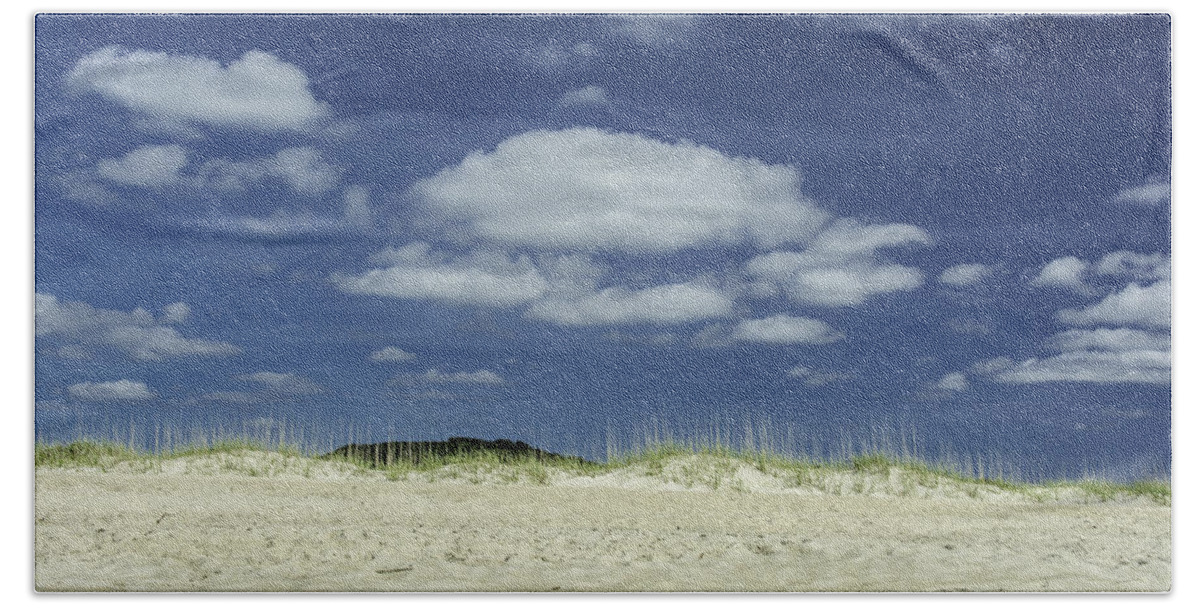 Sea Hand Towel featuring the photograph Sand Grass and Sky by WAZgriffin Digital