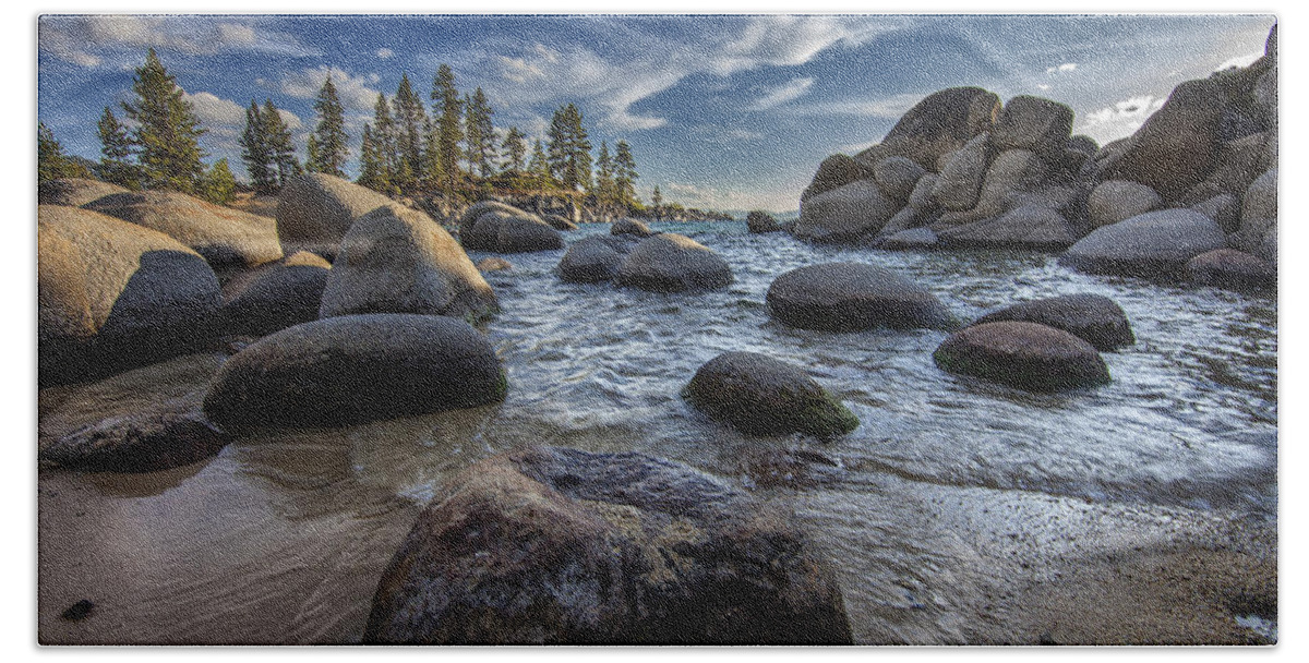 Rocks Bath Towel featuring the photograph Sand Harbor II by Rick Berk