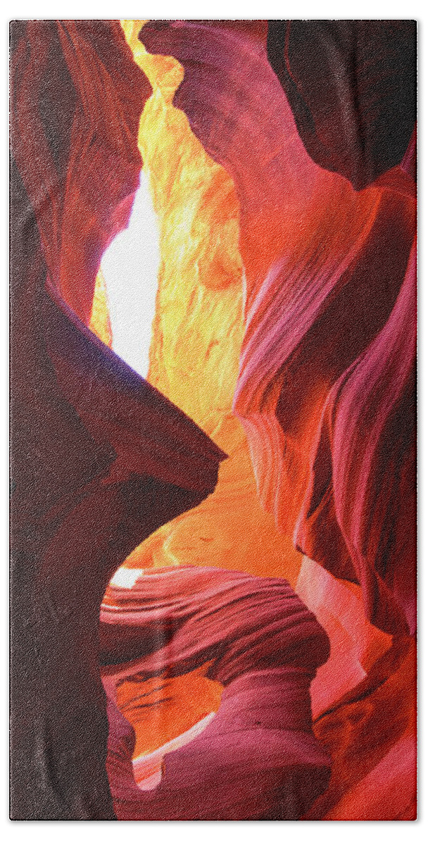Sandstone Collection Bath Towel featuring the photograph Sandstone Collection 1 Ablaze by Brad Scott