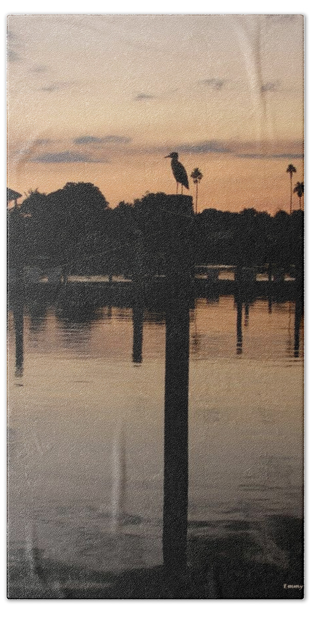Sarasota Sunset Bath Towel featuring the photograph Sarasota Sunset1 by Emmy Marie Vickers
