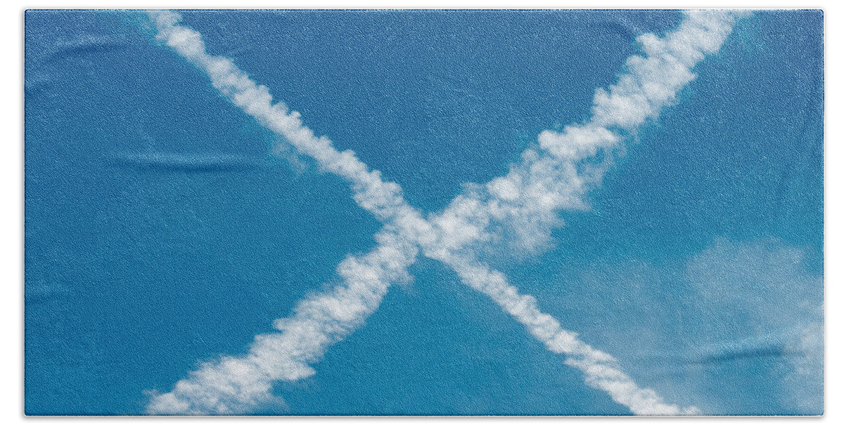 Saltire Hand Towel featuring the photograph Scottish Flag by Roy Pedersen