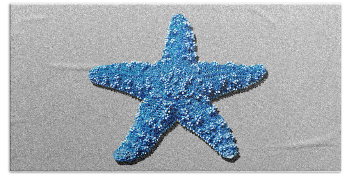 Starfish Bath Towel featuring the photograph Sea Star Medium Blue .png by Al Powell Photography USA