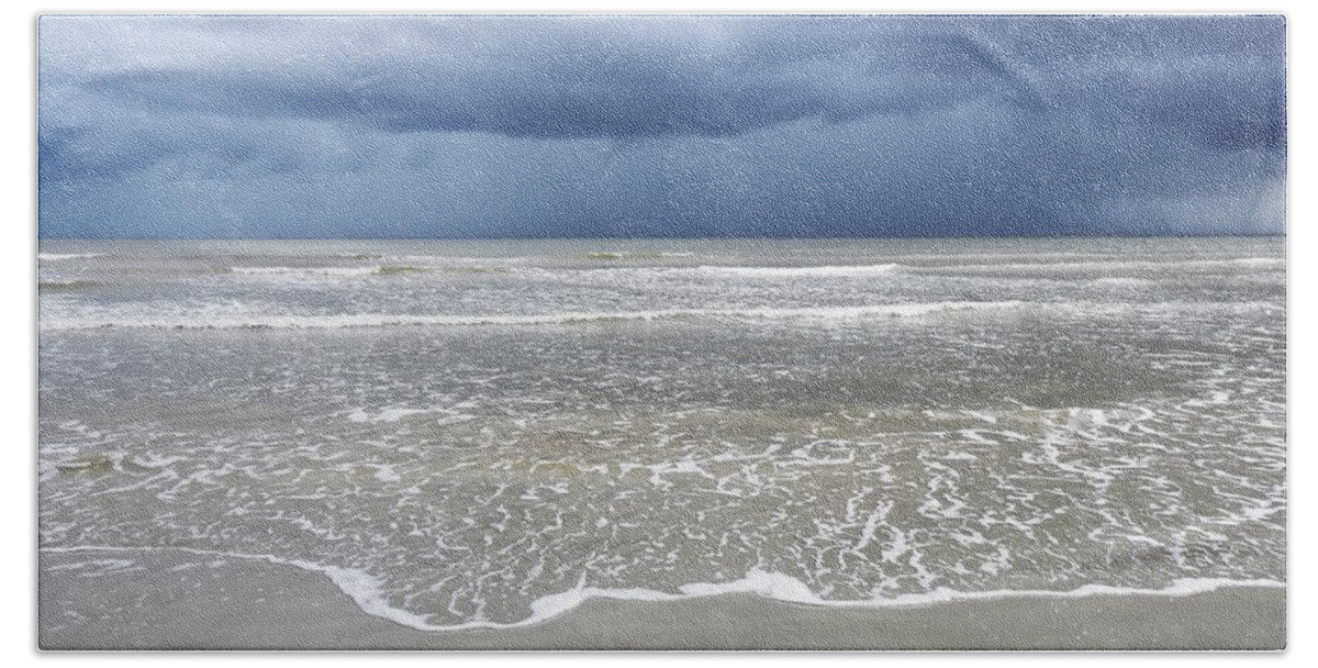 Sea Bath Towel featuring the photograph Sea Storm by Jan Gelders