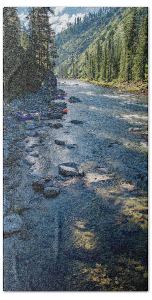 River Bath Towel featuring the photograph Selway River Camp by Link Jackson