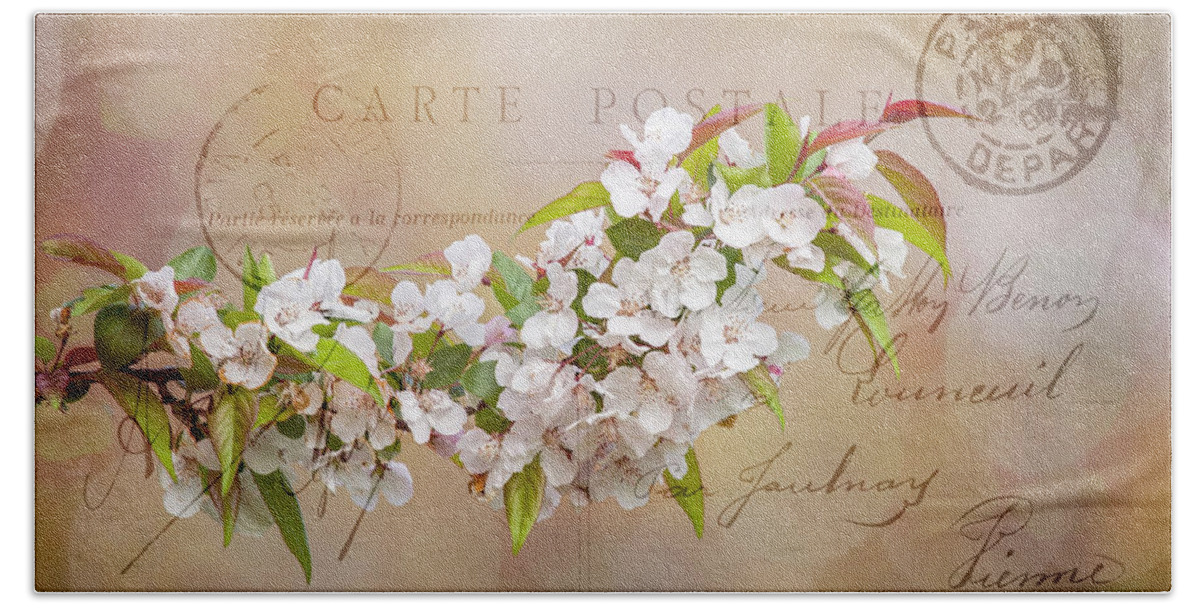 Apple Hand Towel featuring the photograph Sending Spring by Cathy Kovarik