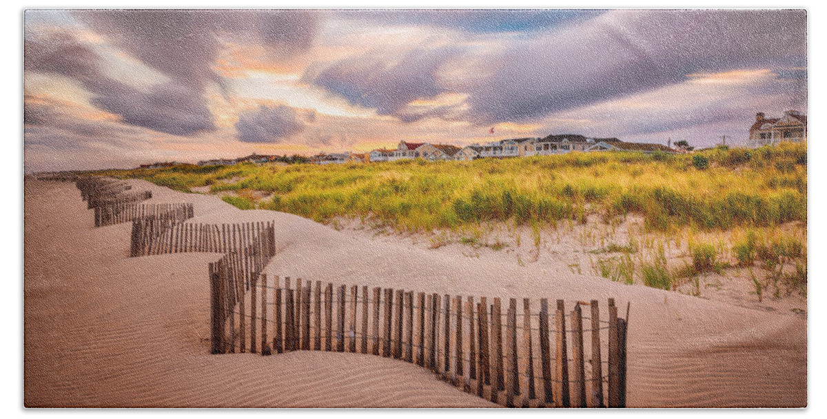 New Jersey Bath Towel featuring the photograph Serene Sunset by Mark Rogers