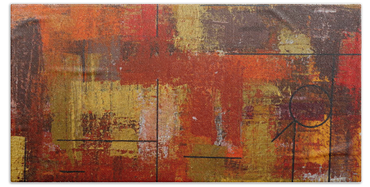 Acrylic Hand Towel featuring the painting Shades of FALL by Jimmy Clark