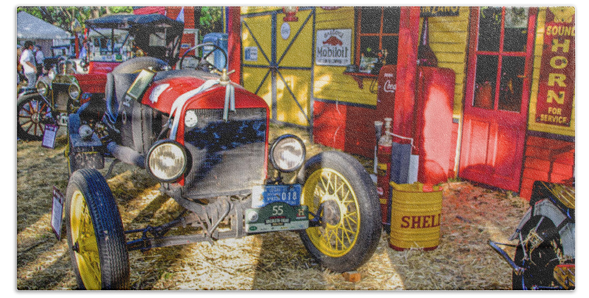 Antique Cars Bath Towel featuring the photograph Shadows and Light by Venetia Featherstone-Witty