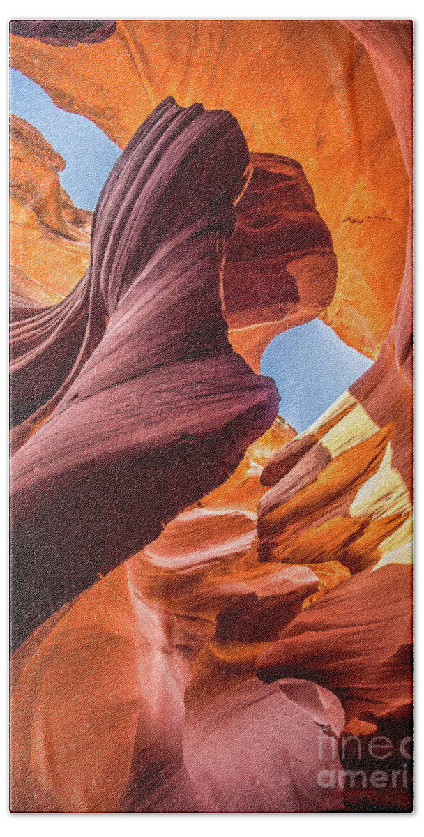 Antelope Canyon Bath Towel featuring the photograph Shapes by JR Photography