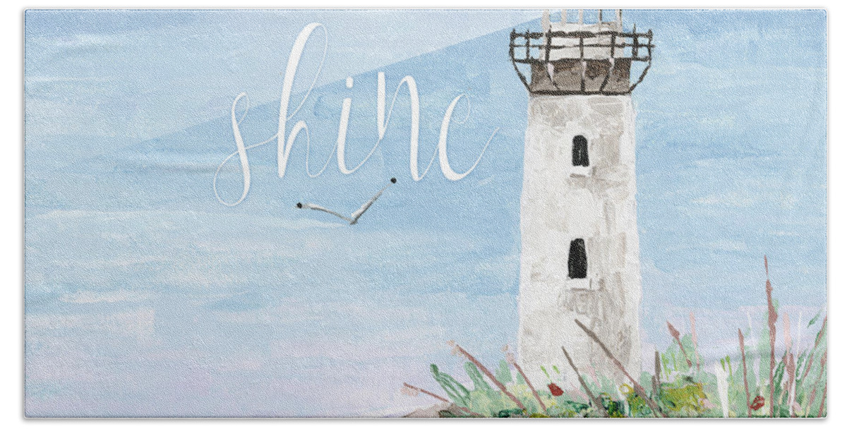 Summer Hand Towel featuring the painting Shine by Annie Troe