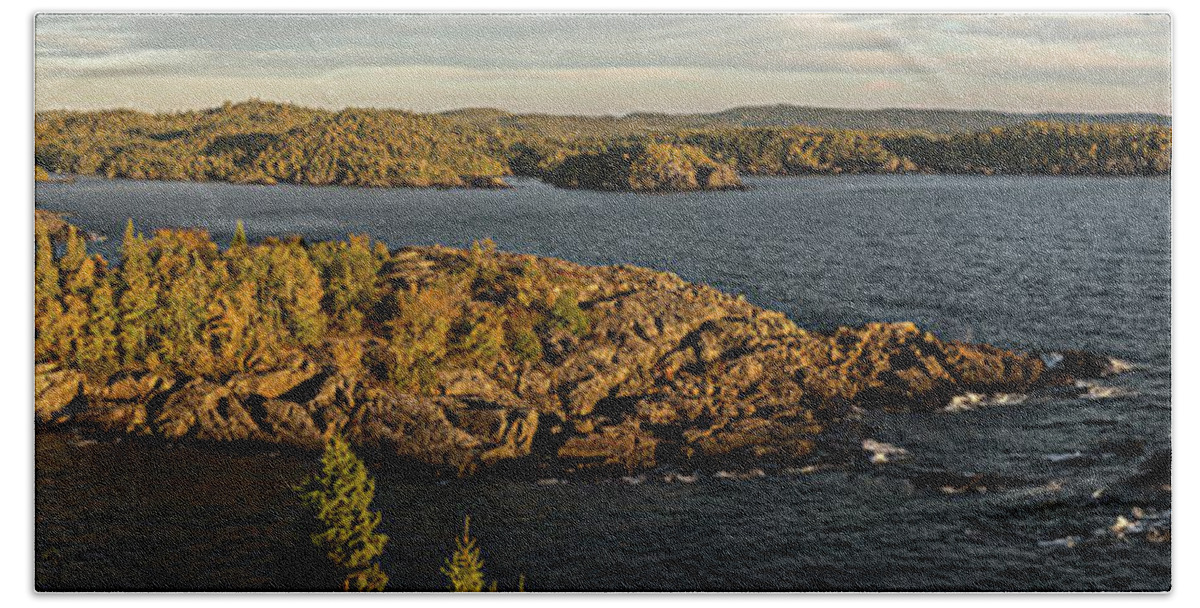 Lake Superior Bath Towel featuring the photograph Shores of Pukaskwa by Doug Gibbons