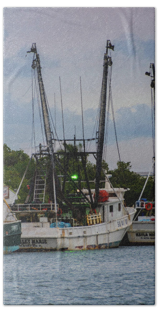 Maritime Bath Towel featuring the photograph Shrimp Boat by Artful Imagery