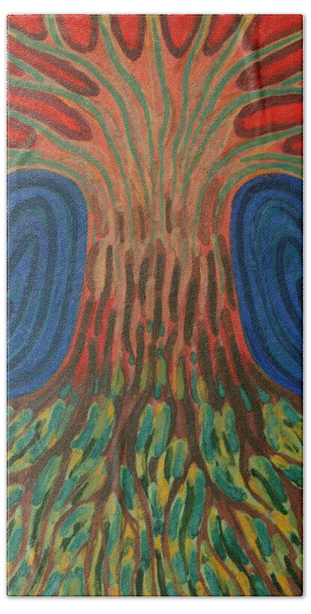 Colour Bath Towel featuring the painting Silence Of Night by Wojtek Kowalski