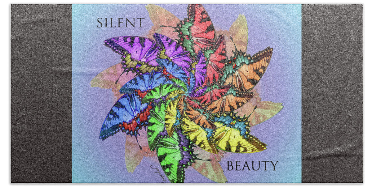 Butterfly Bath Towel featuring the digital art Silent Beauty by Jacqueline Shuler