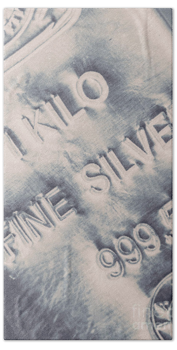 Investing Hand Towel featuring the photograph Silver commodities by Jorgo Photography