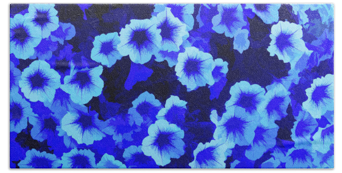 Flower Bath Towel featuring the photograph Simply Blue Purple Petunias by Aimee L Maher ALM GALLERY